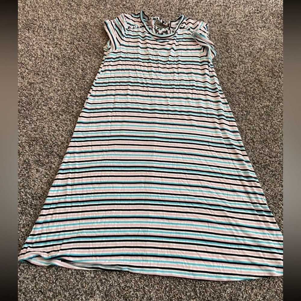 Girls art class striped long dress